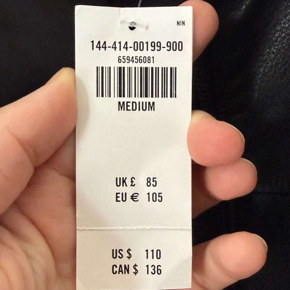 NWT Abercrombie Slim Zip Vegan Leather Jacket - Picture 7 of 7